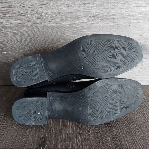 Rieker Black Heeled Ankle Boots 8 - Picture 8 of 10